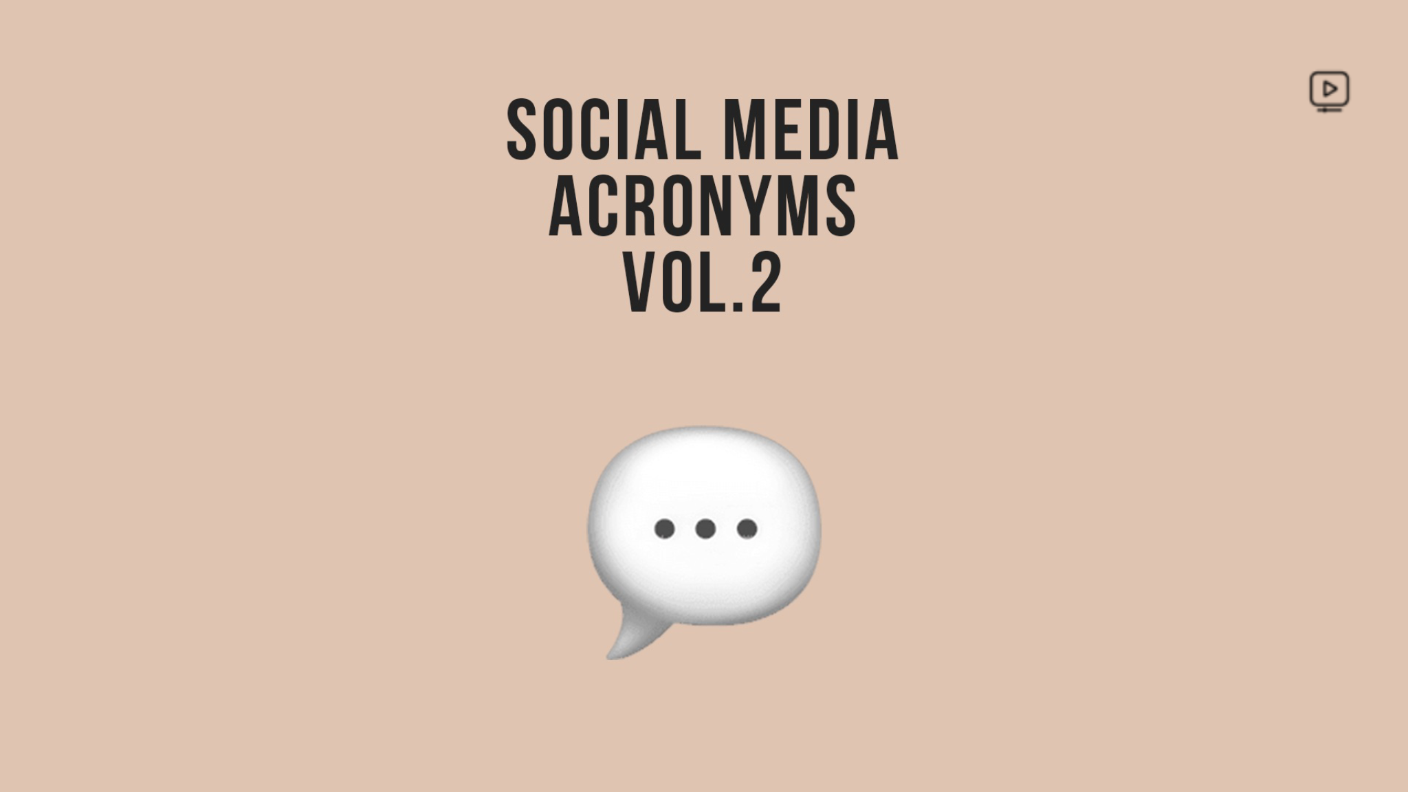 Social media acronyms Vol.2 (VIDEO)