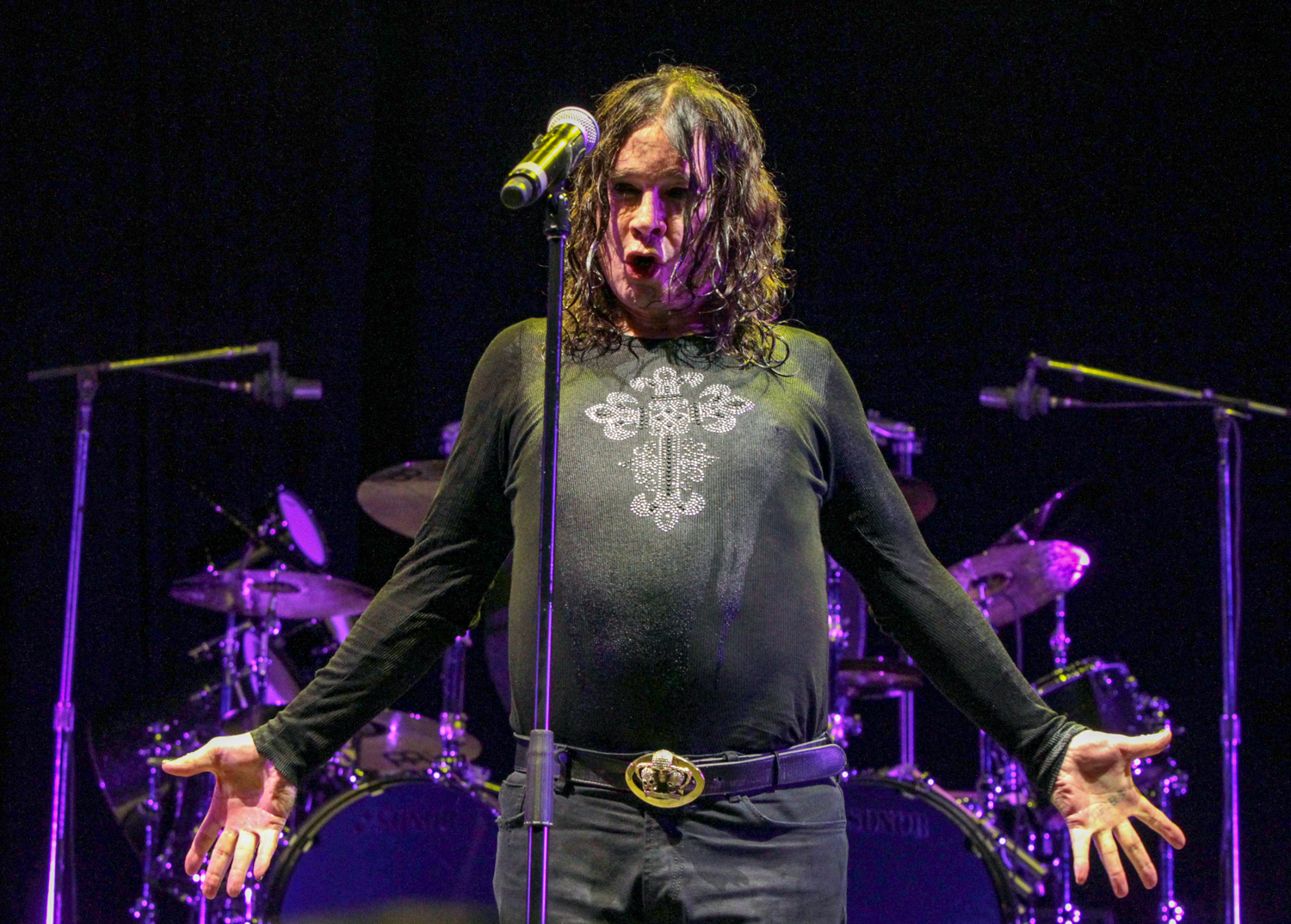 2010. Ozzy Osbourne during a concert at the Megasport Sports Palace. - Valery Melnikov / Sputnik