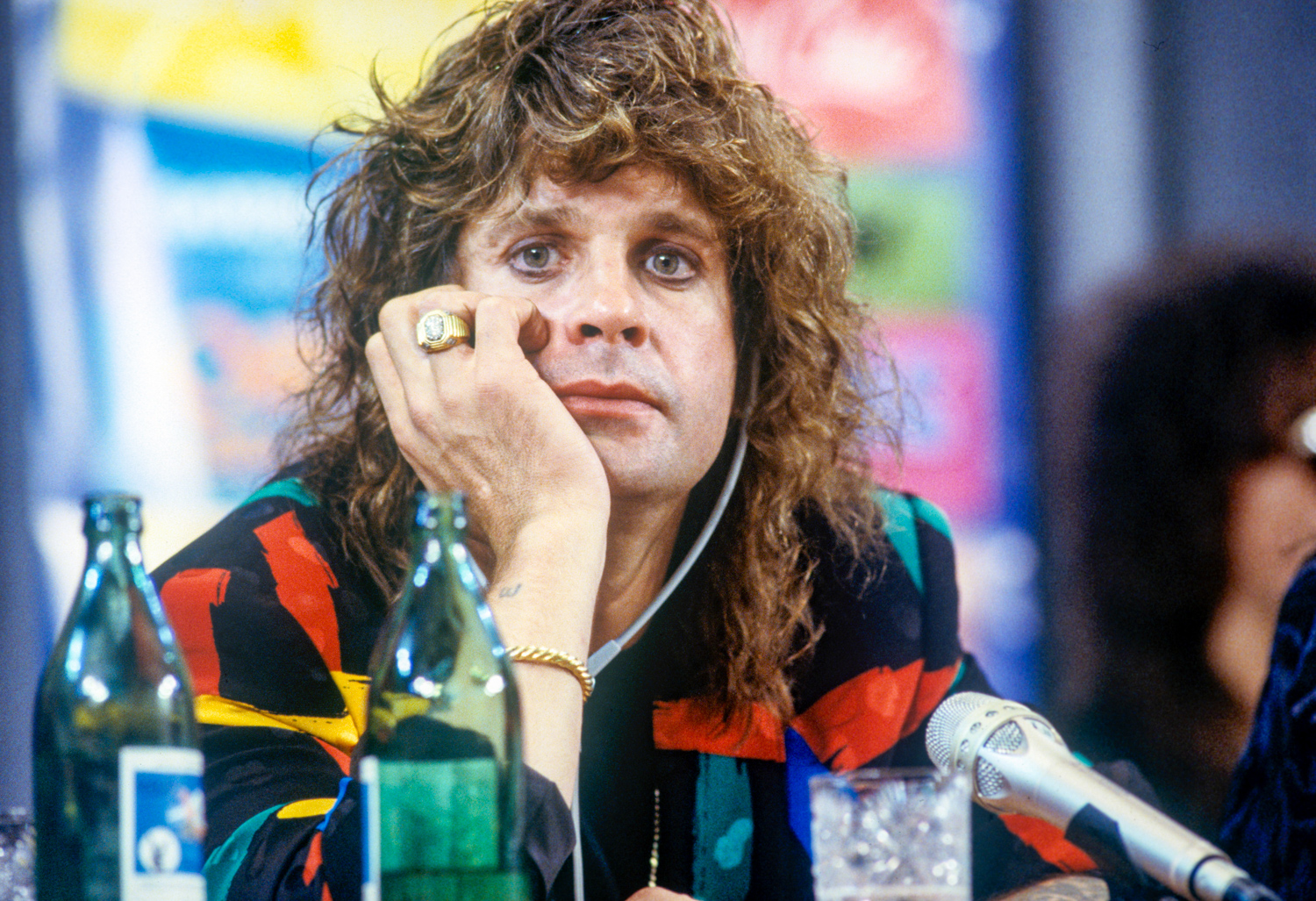 1989. Ozzy Osbourne answers journalists' questions at a press conference with the organizers and participants of the Moscow International Music Peace Festival at the Press Center of the USSR Ministry of Foreign Affairs, held on the eve of the opening of the festival. - Vladimir Vyalkin / Sputnik