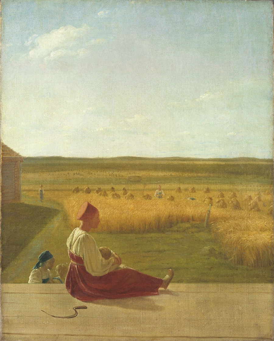 Alexey Venetsianov ‘At the Harvest. Summer’ (mid-1820s). State Tretyakov Gallery