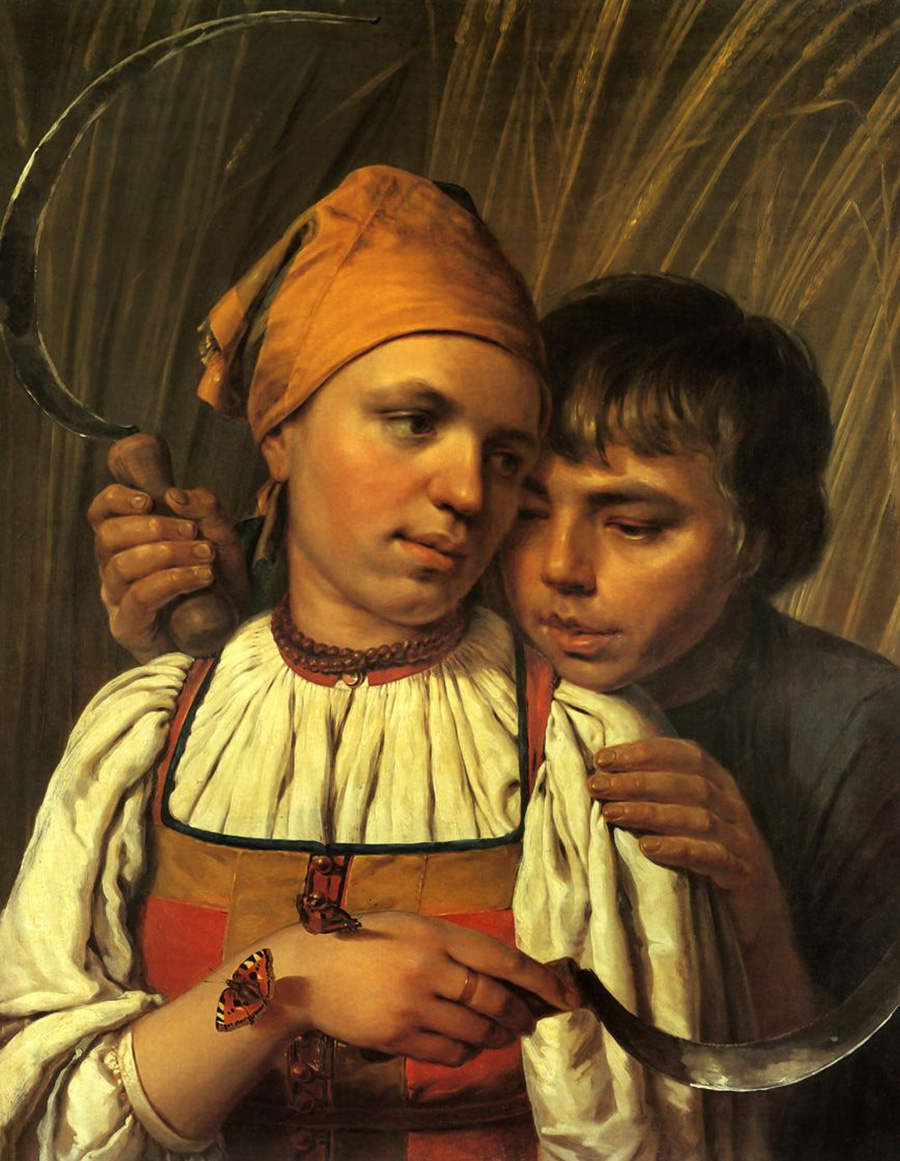 Alexey Venetsianov ‘Reapers’ (late 1820s). Russian Museum