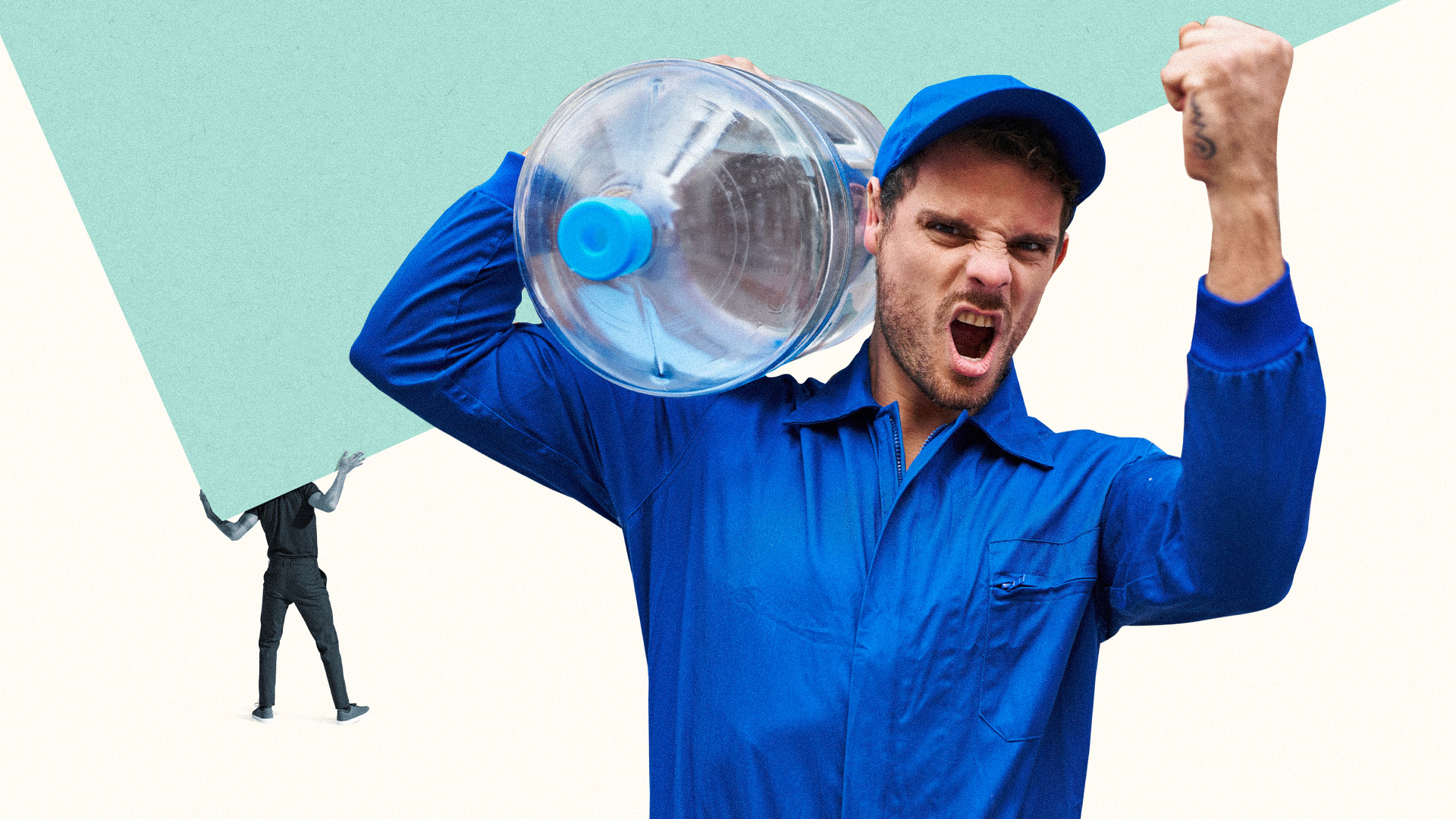 《你好，俄罗斯》平台多语言编辑团队（照片元素来源：AaronAmat、克劳斯·维德费尔特/Getty Images）