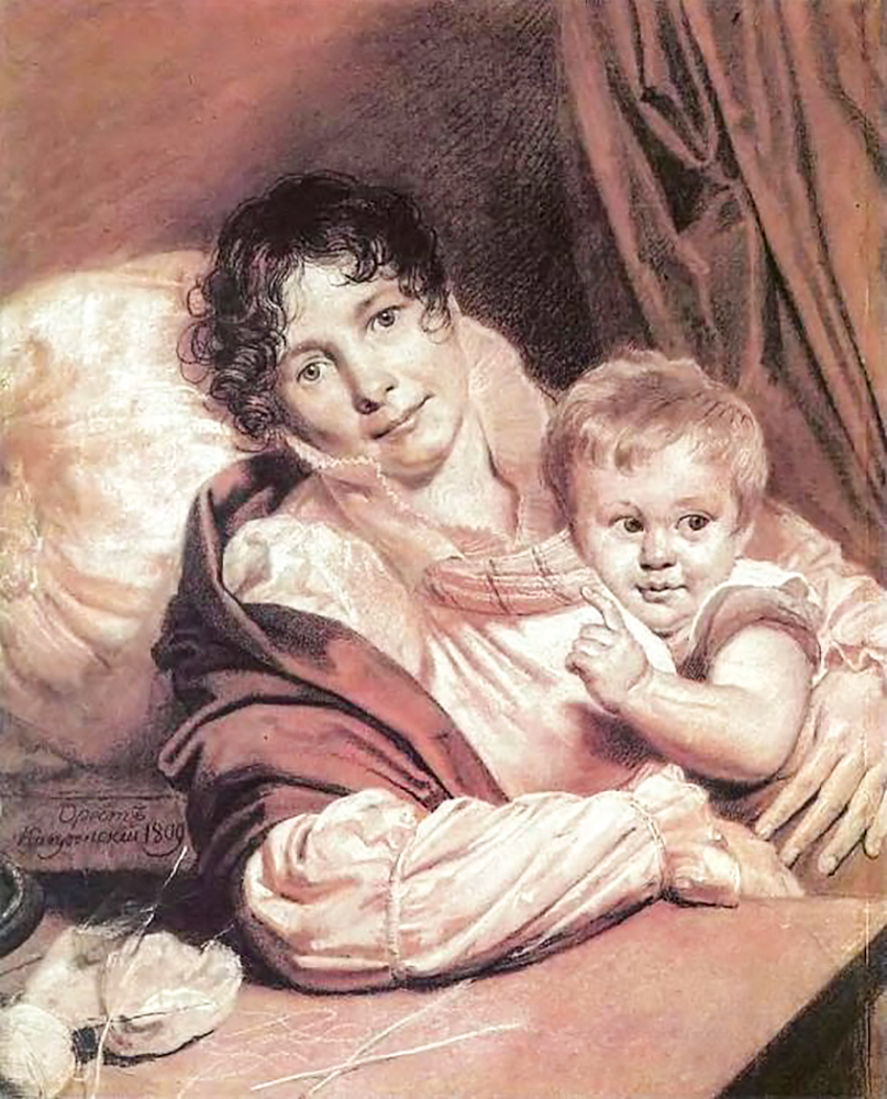 Orest Kiprensky «Mother with Child». 1809 - State Tretyakov Gallery