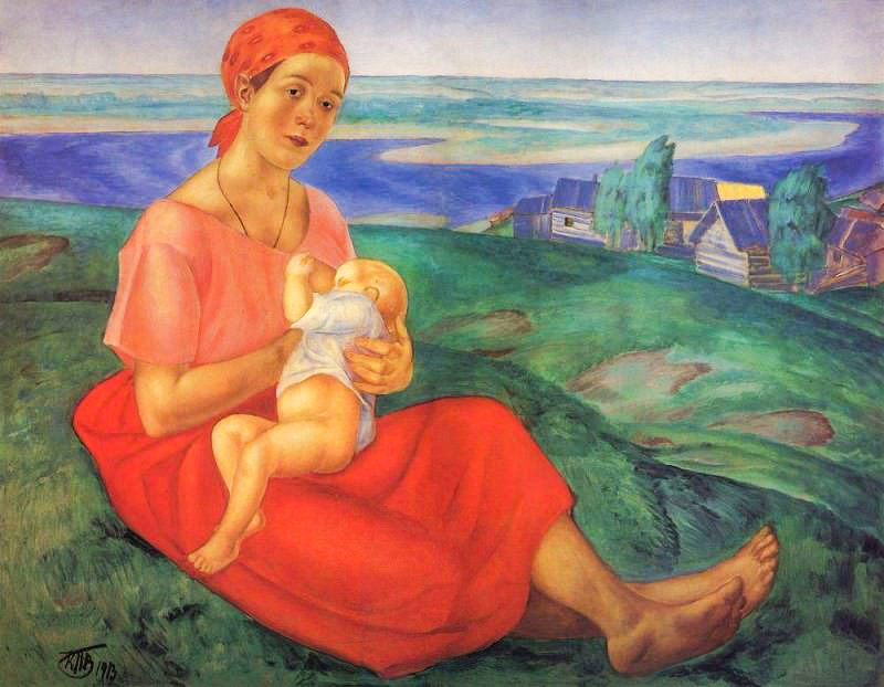 Kuzma Petrov-Vodkin «Mother». 1913 - State Tretyakov Gallery