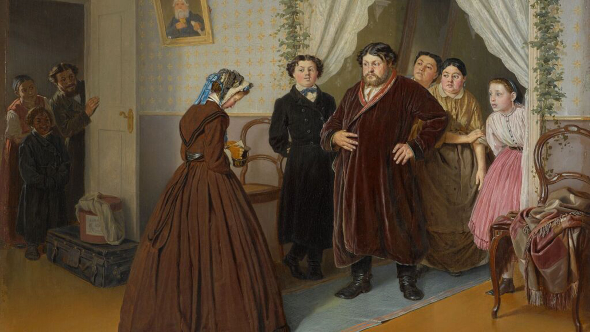Vasily Perov. The Governess's Arrival at the Merchant's House --- Tretyakov Gallery
