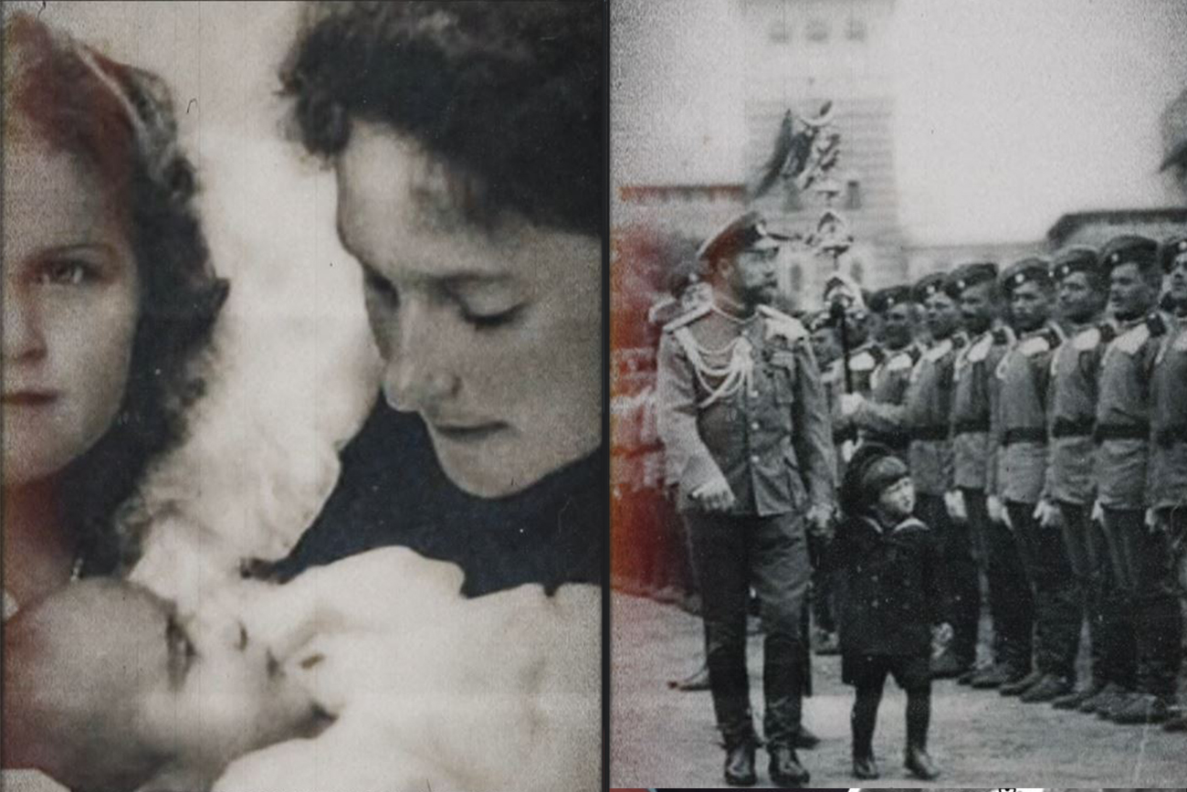 迪娜拉·斯特拉霍娃（照片元素来源：C.E. de Hahn & Co、公共领域（由 Klimbim 着色）、耶鲁大学贝内克珍本及手稿图书馆综合收藏与罗曼诺夫档案收藏、亚历山德拉王后/皇家收藏 RCIN 2917015、Boassonna 和 Eggler）